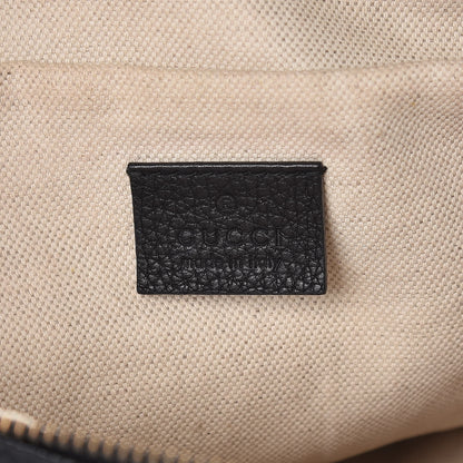 Gucci Grained Calfskin Logo Belt Bag Black 6 of 11
