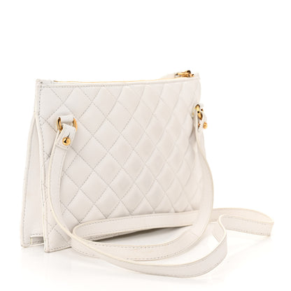 Versace Calfskin Quilted Small Tribute Icon Pouch White 3 of 10