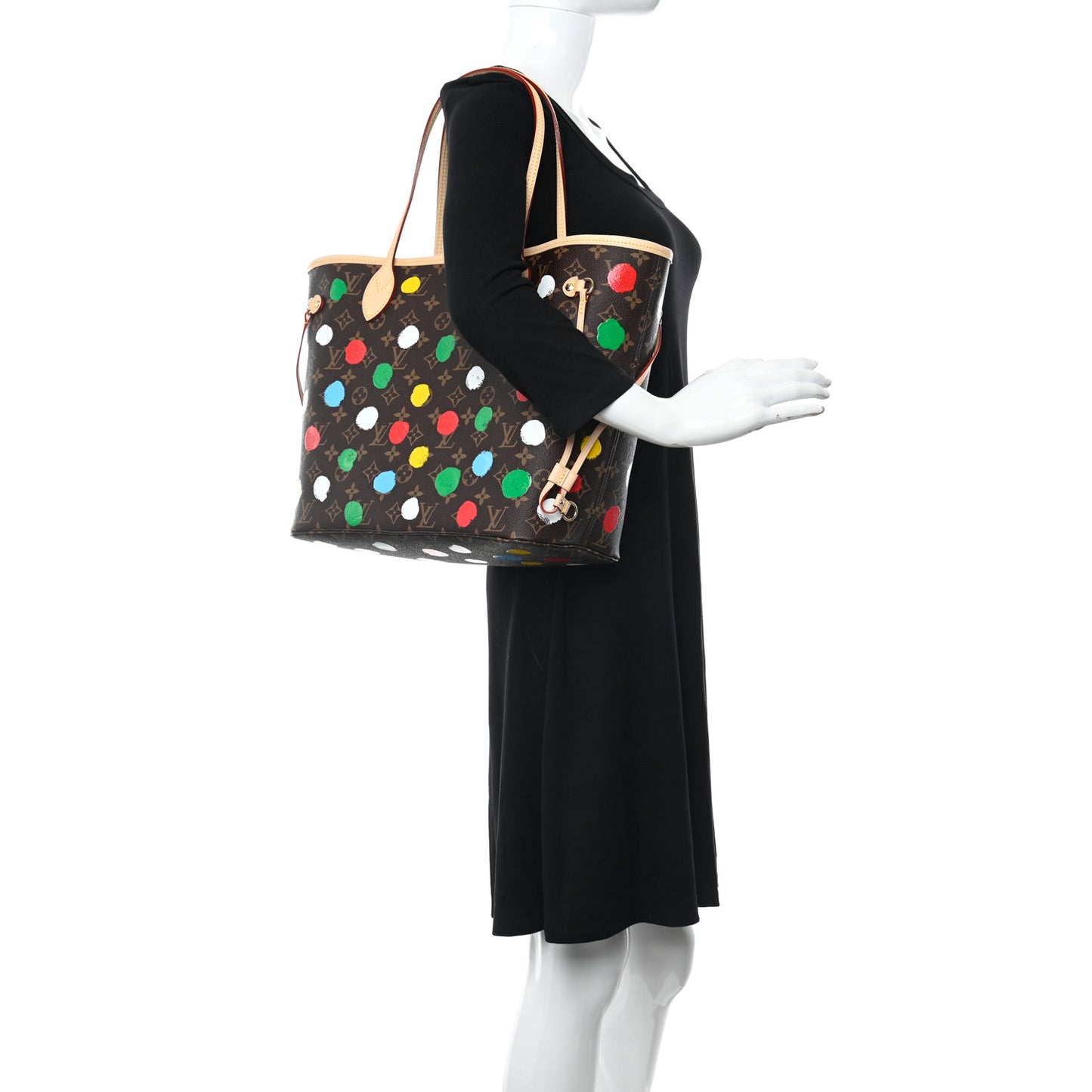 LV X YK Monogram Dots Neverfull MM