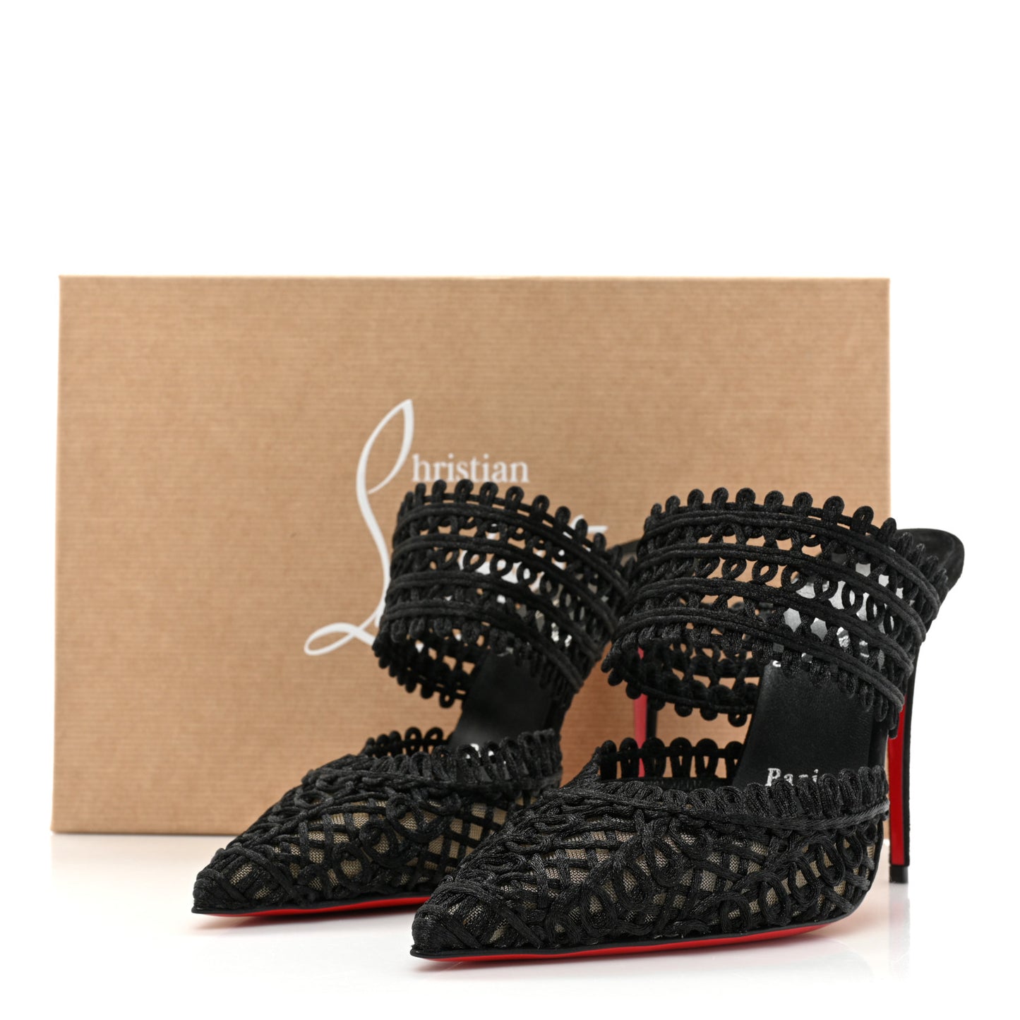 Rete Macrame Deia 100 Mule Sandals 38 Black