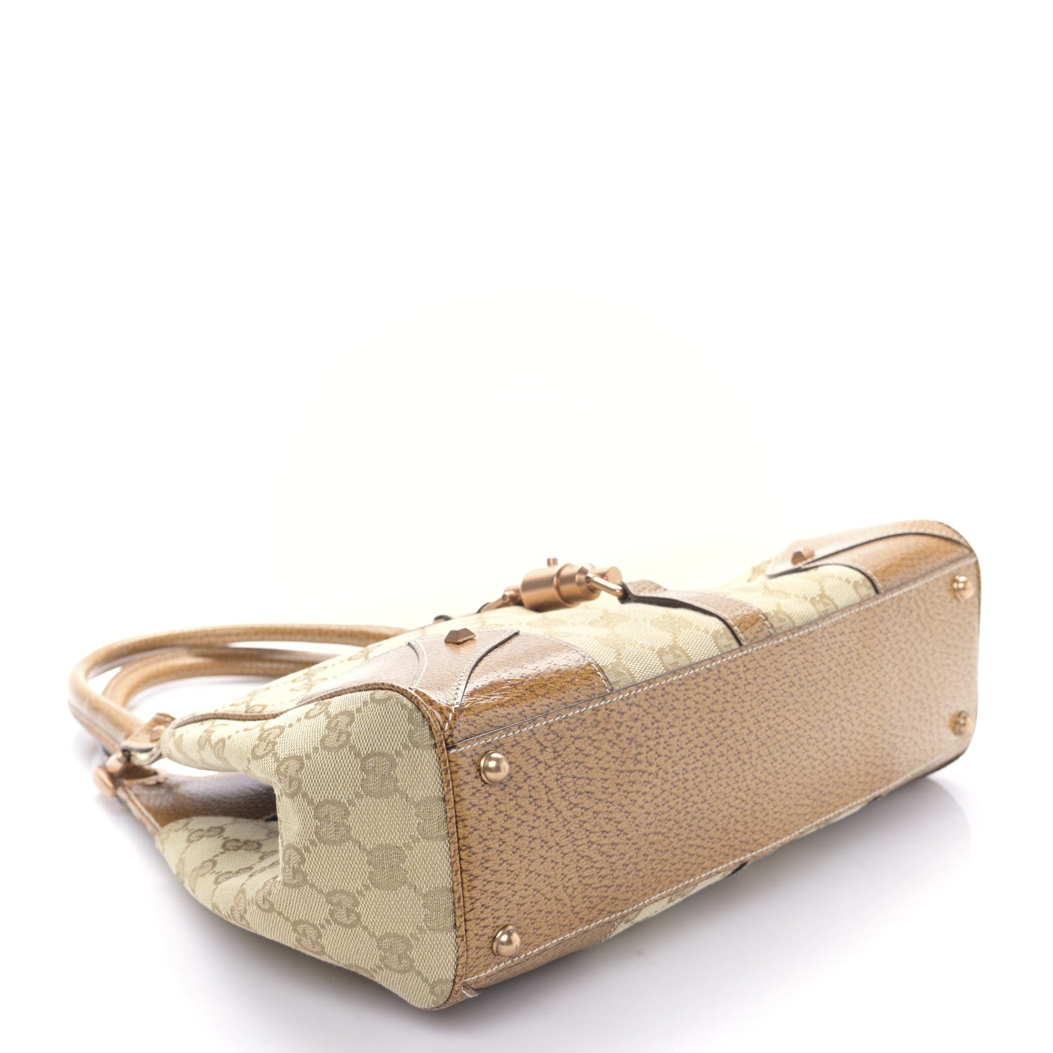 Gucci Monogram Calfskin Large Bardot Shoulder Bag Brown 4 of 9