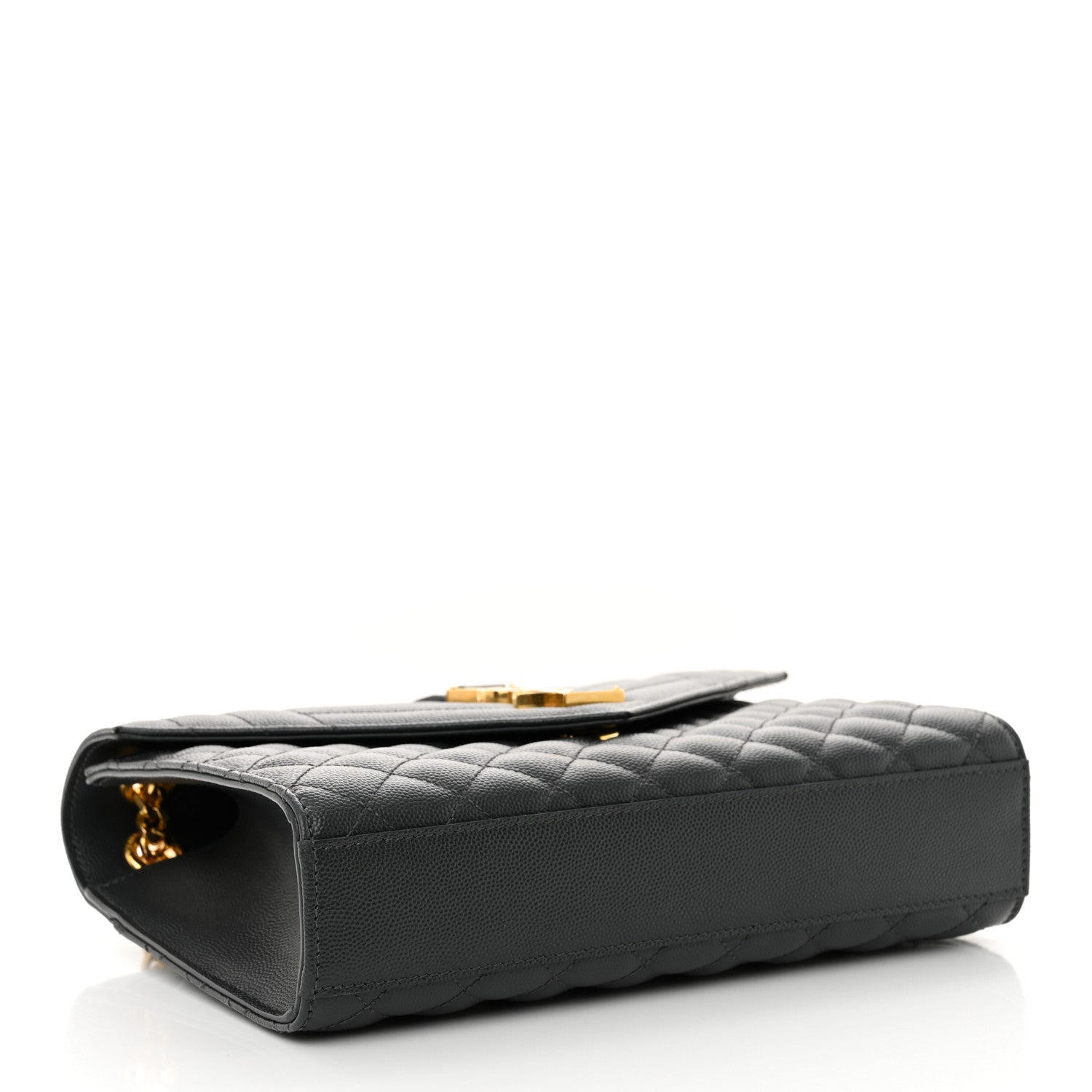 Saint Laurent Grain De Poudre Textured Mixed Matelasse Medium Triquilt Monogram Satchel Fog 4 of 10