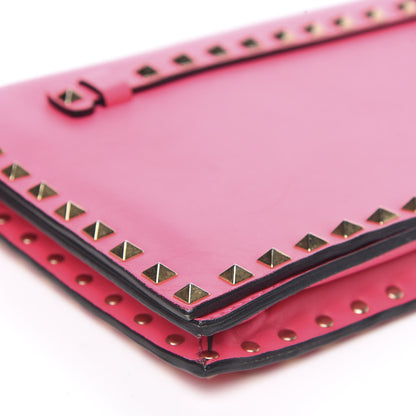 Valentino Garavani Nappa Rockstud Wristlet Clutch Fuxia Fluo 7 of 12