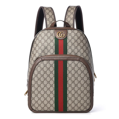 Gucci GG Supreme Monogram Medium Ophidia Day Backpack Brown 1 of 10