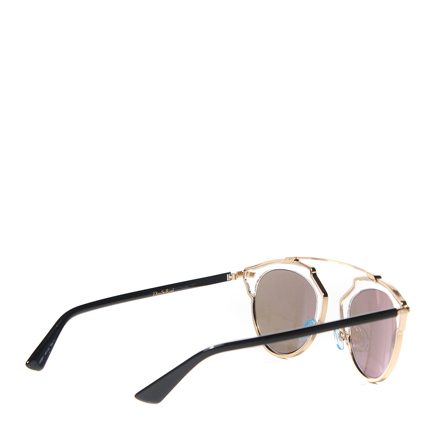 Christian Dior So Real Round Sunglasses Gold 3 of 9