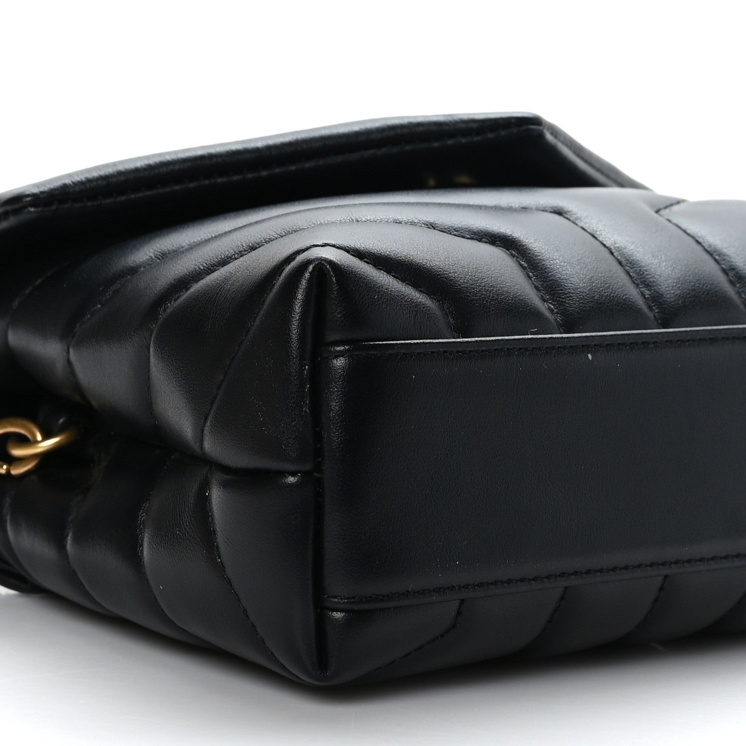 Saint Laurent Calfskin Y Quilted Monogram Toy Loulou Crossbody Bag Black 8 of 9