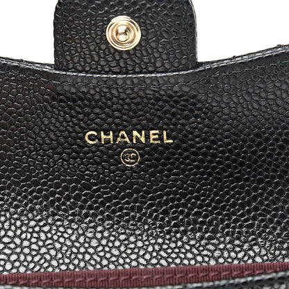 Chanel Caviar Quilted Flap Card Holder Wallet Black 5 of 8