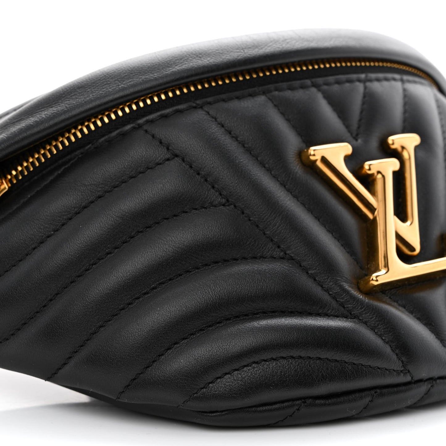 Calfskin Quilted New Wave Bumbag Black