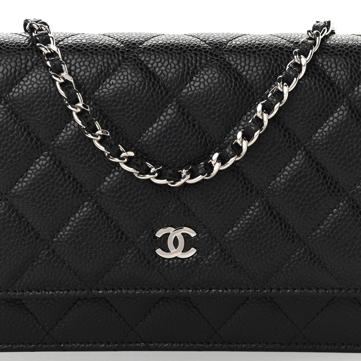 Chanel Caviar Quilted Wallet On Chain WOC Black 9 of 12