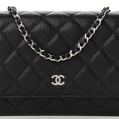 Chanel Caviar Quilted Wallet On Chain WOC Black 9 of 12