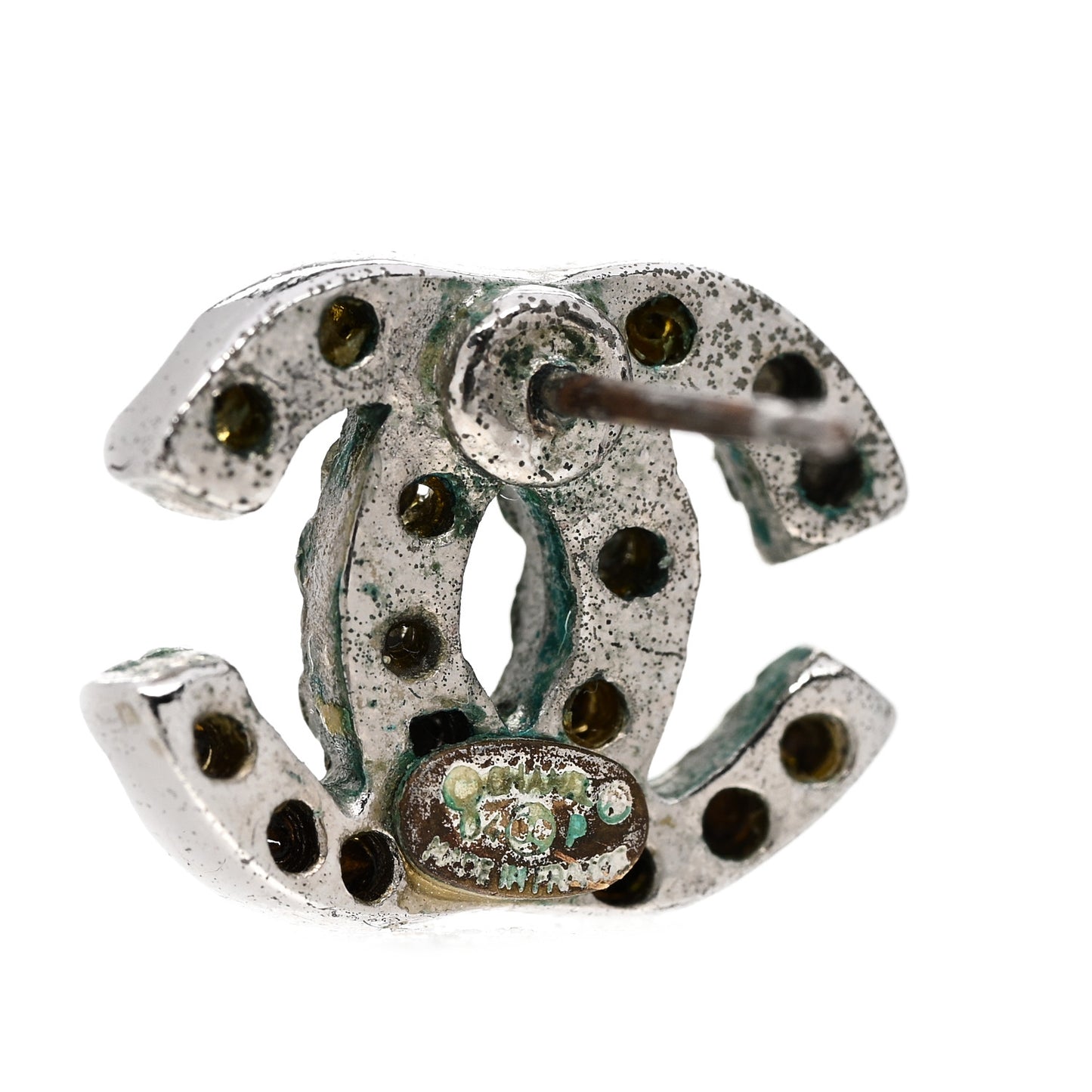 Crystal Timeless CC Earrings Silver