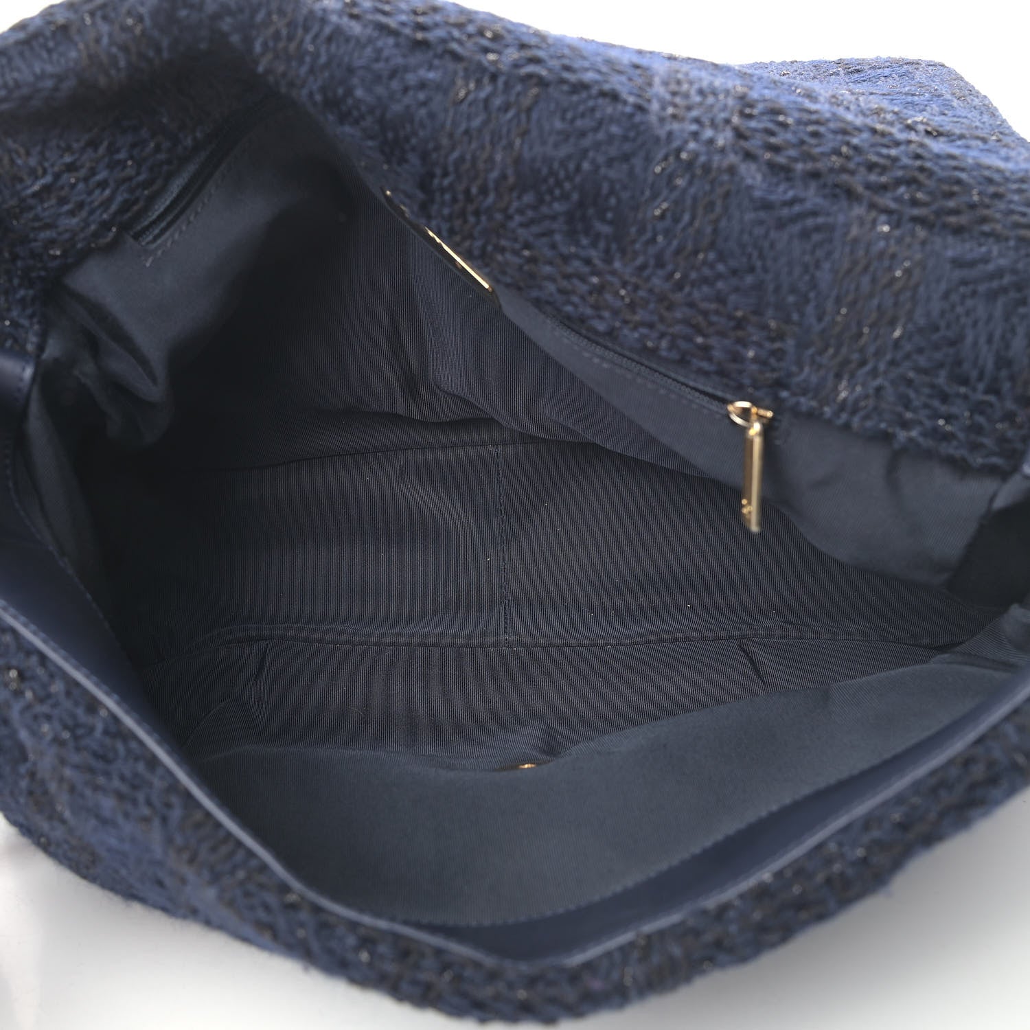 Chanel Tweed Quilted Maxi Chanel 19 Flap Navy 4 of 12