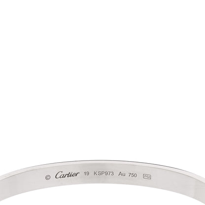 Cartier 18K White Gold LOVE Bracelet 19 4 of 6