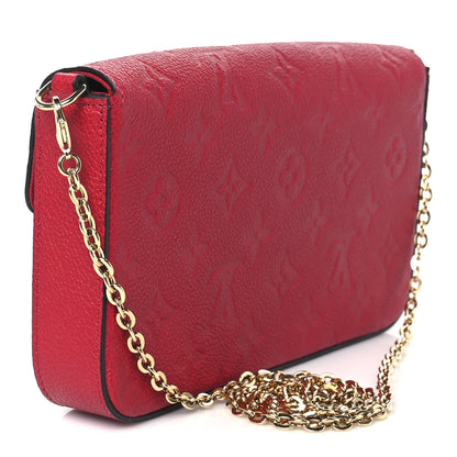 Louis Vuitton Empreinte Pochette Felicie Chain Wallet Scarlet 4 of 15