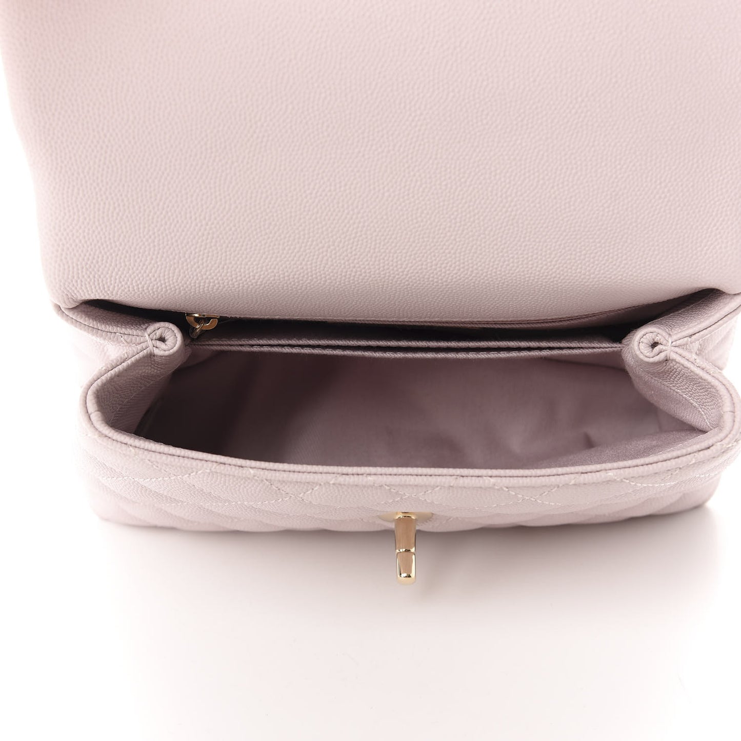 Caviar Quilted Mini Coco Handle Flap Lilas Lilac