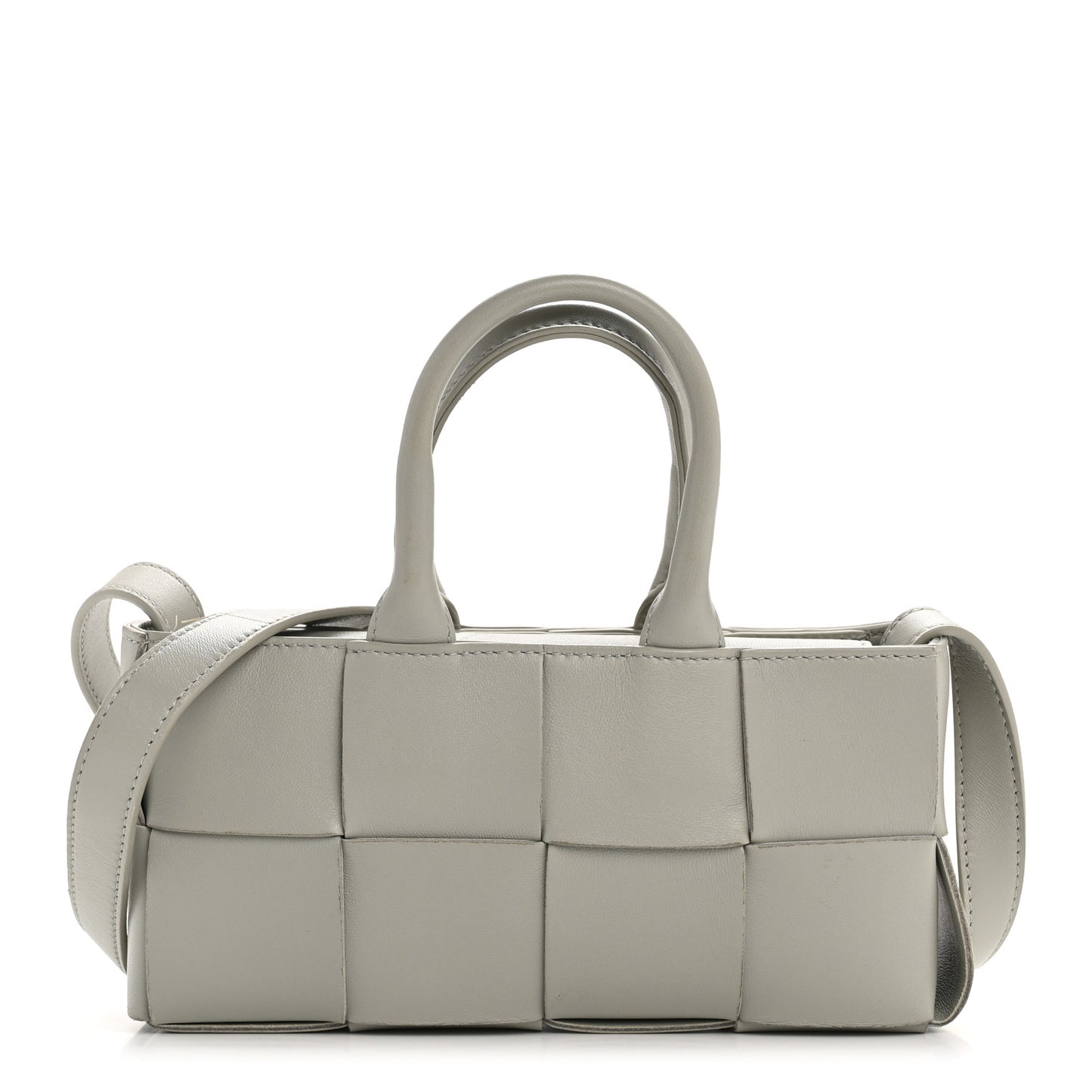 Nappa Maxi Intreccio Mini Arco East West Tote Agate Grey