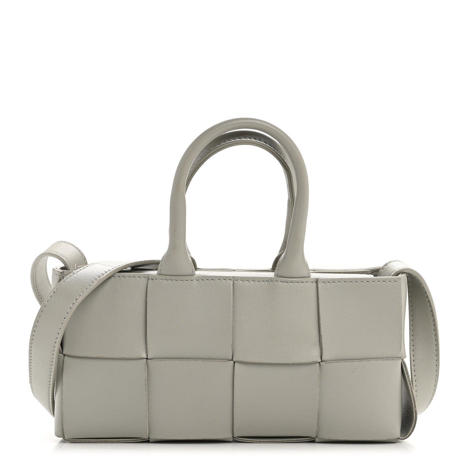 Bottega Veneta Nappa Maxi Intreccio Mini Arco East West Tote Agate Grey 1 of 13