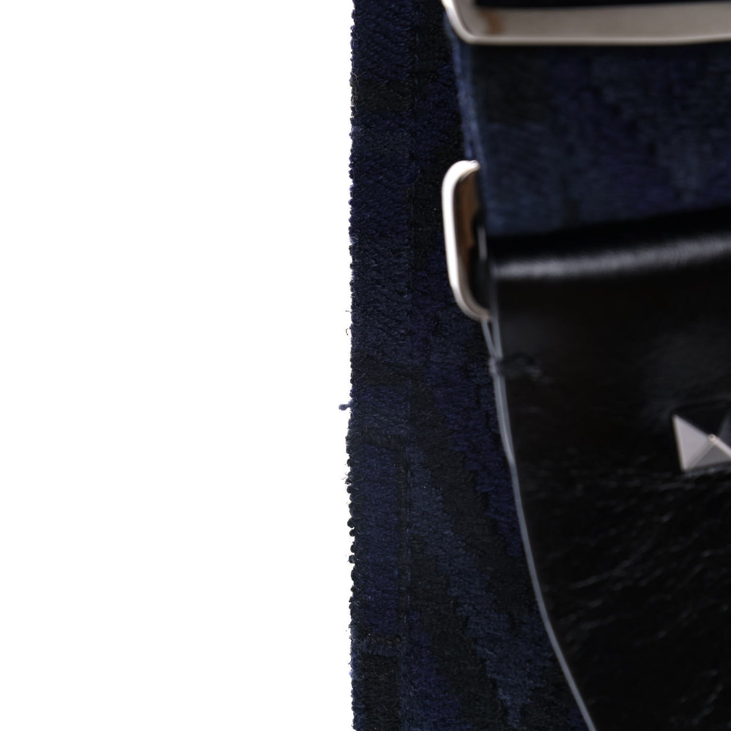 Craquele Calfskin Guitar Strap Rockstud Rolling Camera Bag Black