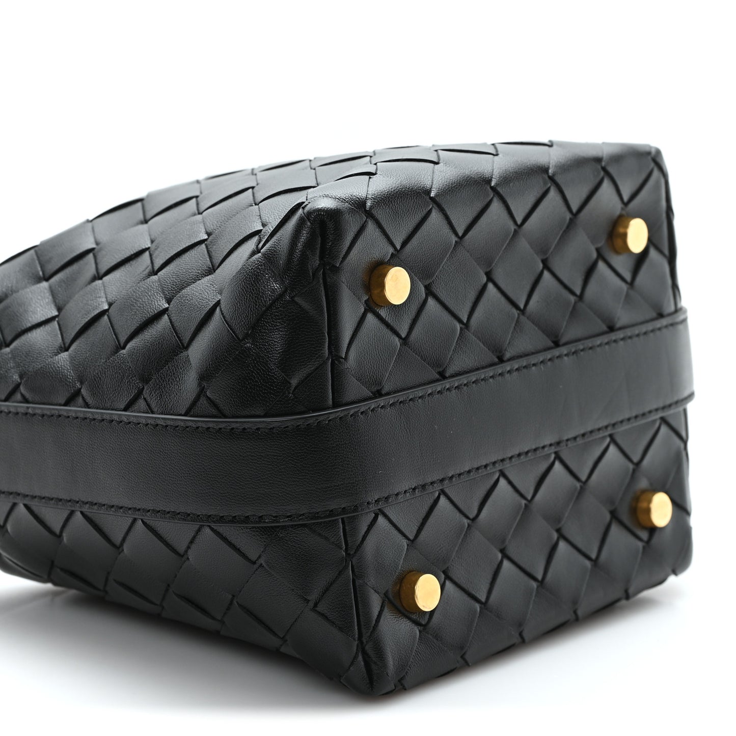 Calfskin Nappa Intrecciato Candy Wallace Black