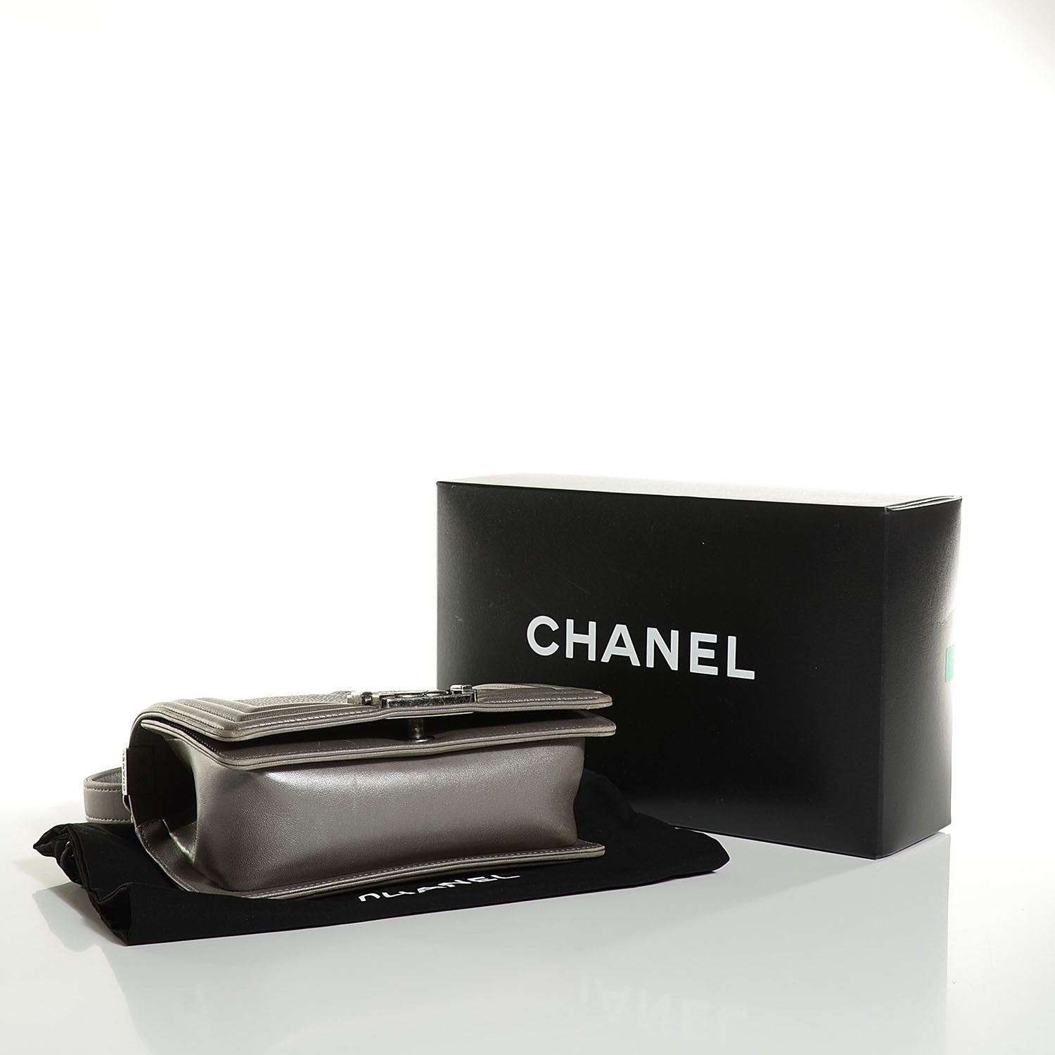 Chanel Galuchat Stingray Small Boy Flap Silver 4 of 8