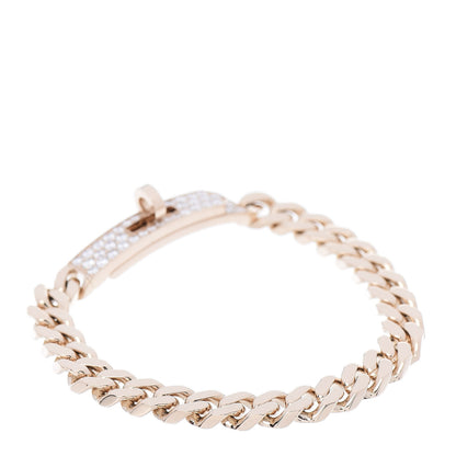 Hermes 18K Rose Gold Diamond PM Kelly Gourmette Bracelet SH 3 of 5