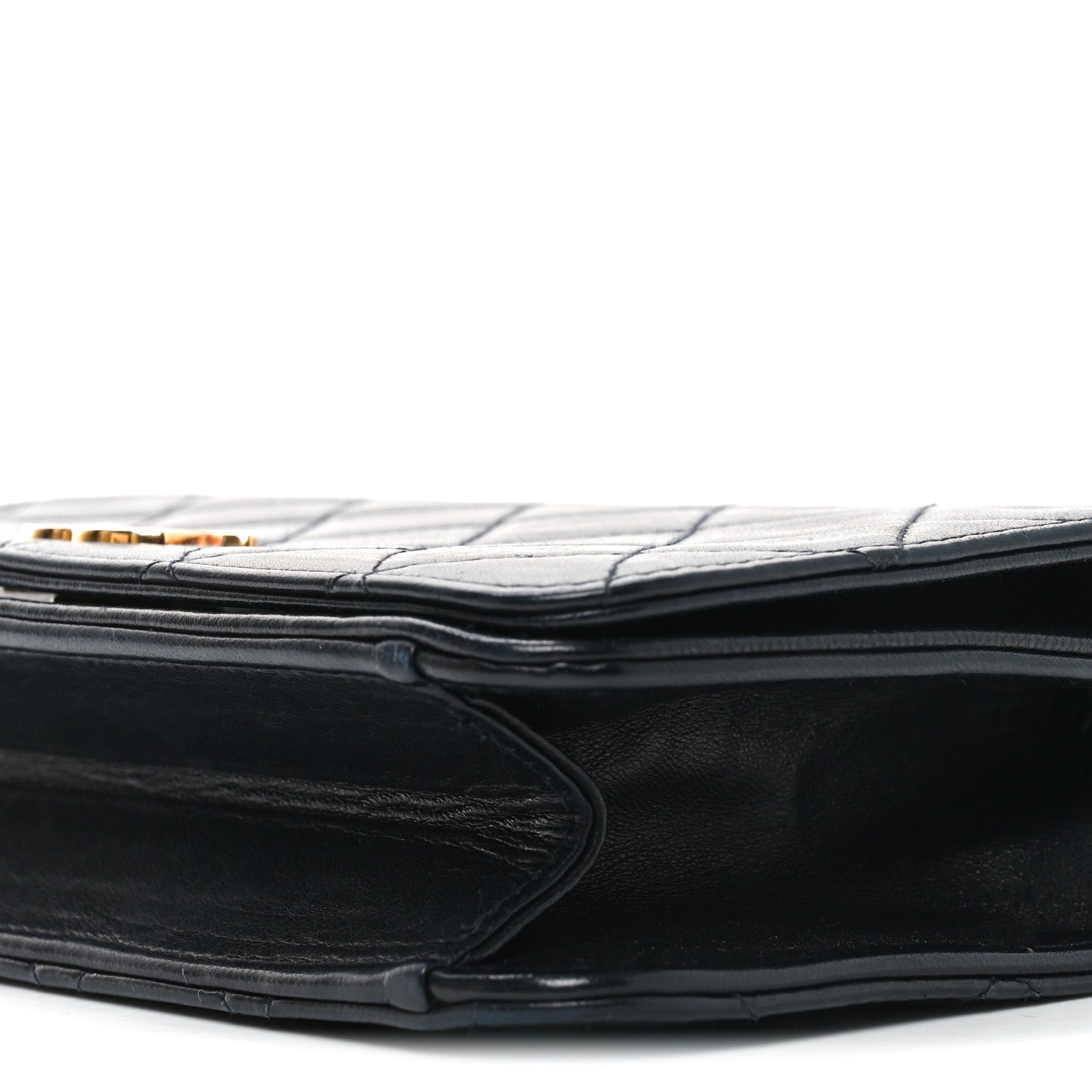 Chanel Lambskin Quilted Wallet On Chain WOC Black 10 of 11