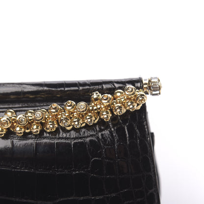 Judith Leiber Alligator Crystal Evening Bag Black 14 of 17