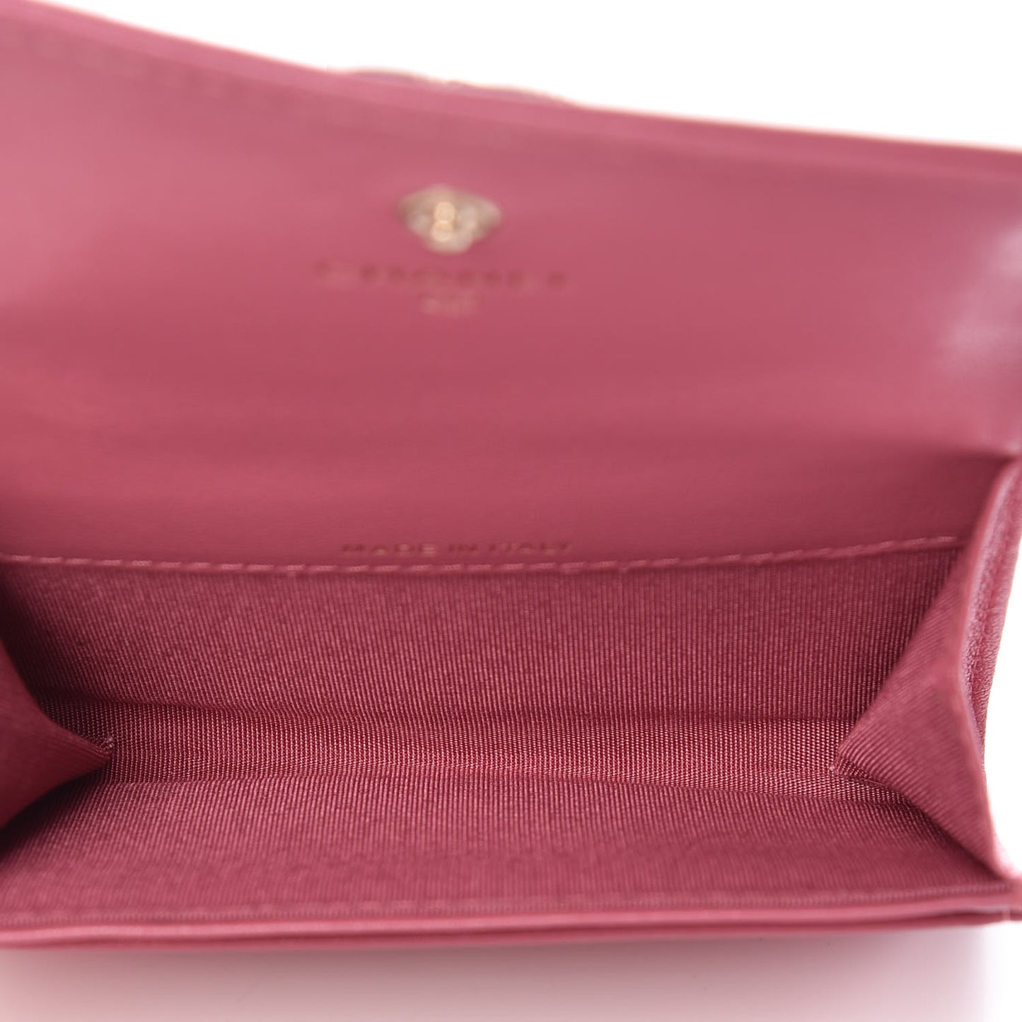 Sheepskin Quilted Vintage Mademoiselle Card Holder Pink