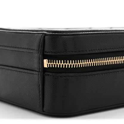 Chanel Caviar Quilted CC North South Filigree Vanity Case Black 10 of 11