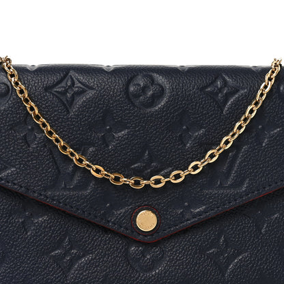Louis Vuitton Empreinte Pochette Felicie Chain Wallet Marine Rouge 8 of 11