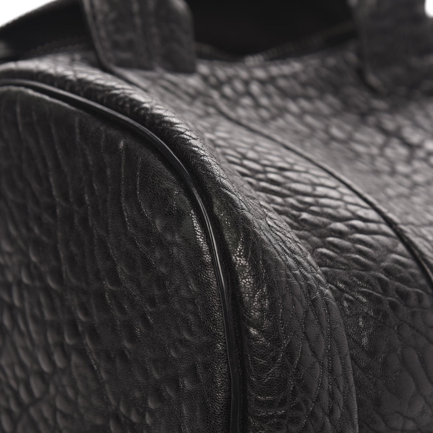 Pebbled Lambskin Rockie Black Matte Black Hardware