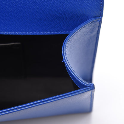 Saint Laurent Grain De Poudre Classic Monogram Cassandre Clutch Royal Blue 13 of 13