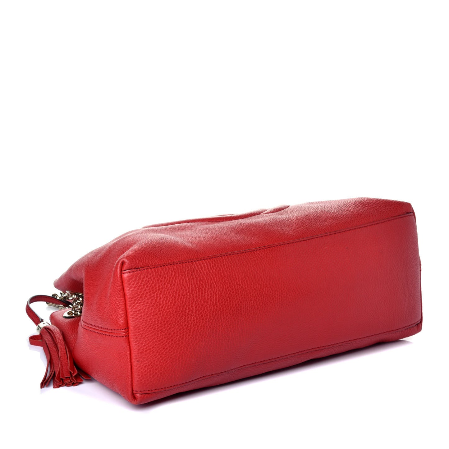 Pebbled Calfskin Medium Soho Chain Shoulder Bag Tabasco Red