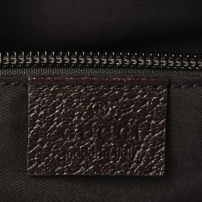 Gucci Monogram Web Medium Half Moon Hobo Dark Brown 6 of 12