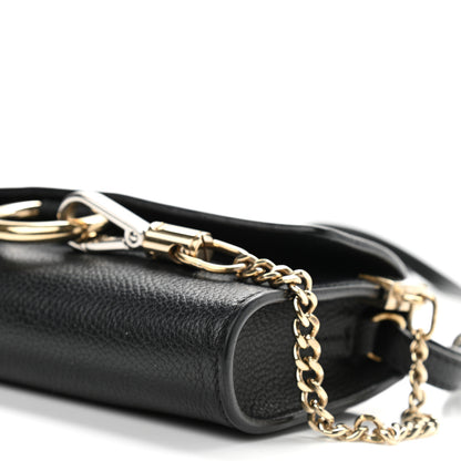 Chloe Grained Calfskin Lambskin Small Faye Shoulder Bag Black 9 of 9