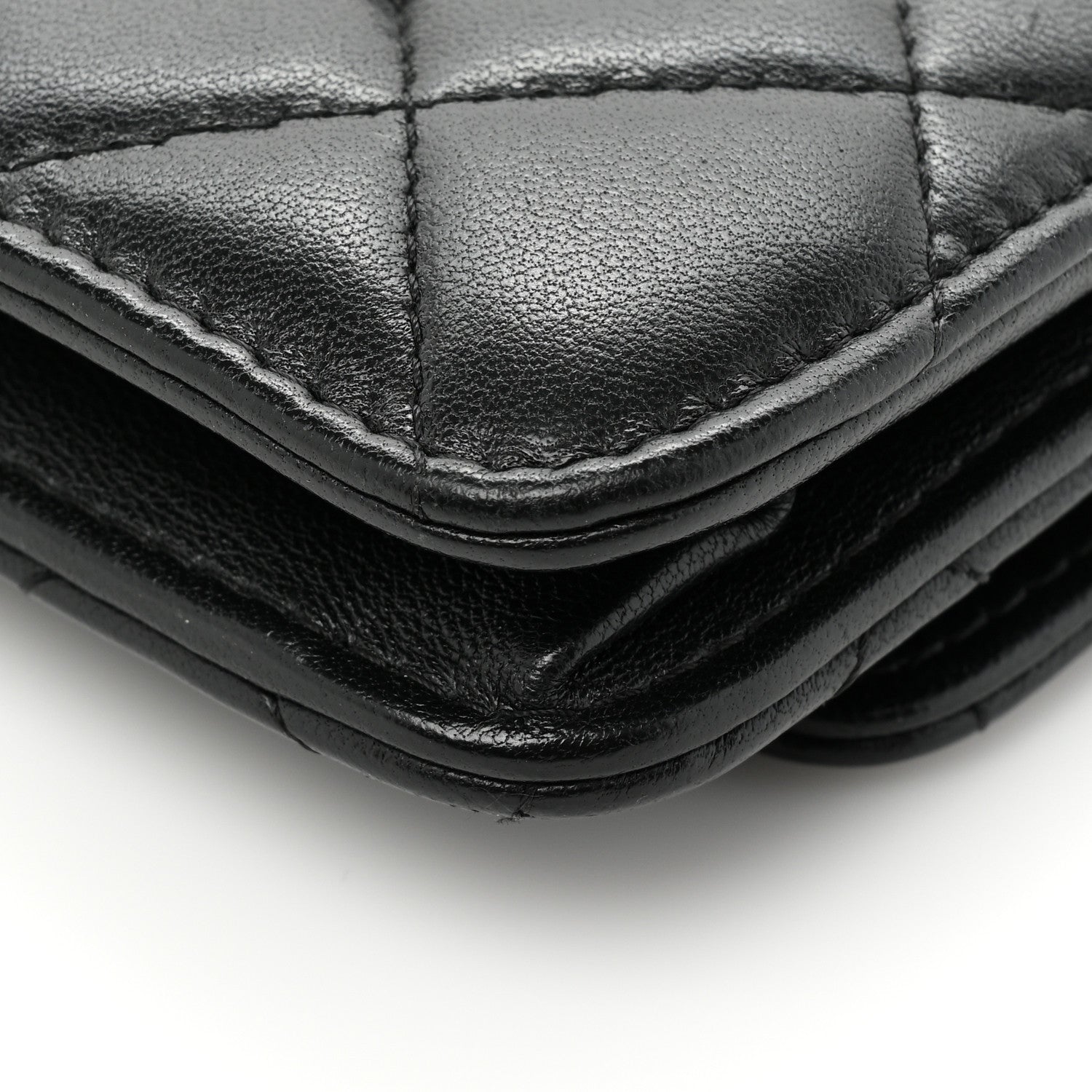 Chanel Lambskin Quilted Wallet On Chain WOC Black 15 of 16
