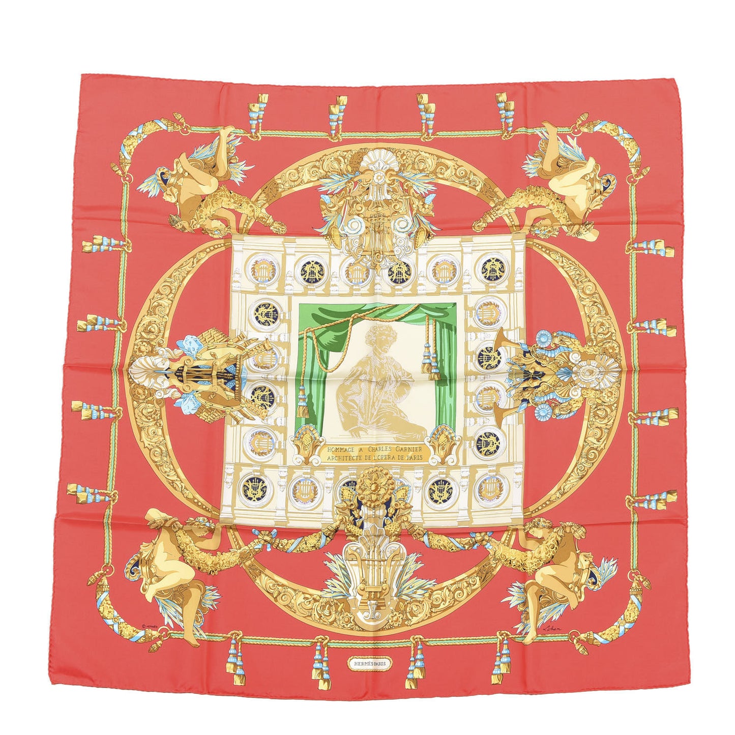 Silk Hommage A Charles Garnier Architecte De L'Opera De Paris Scarf 90
