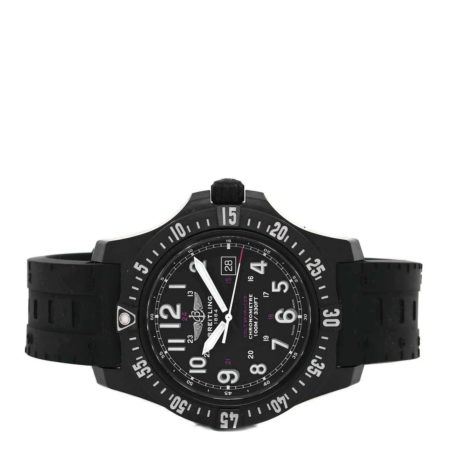 Breitlight Rubber 45mm Colt Skyracer Quartz Watch Black X74320