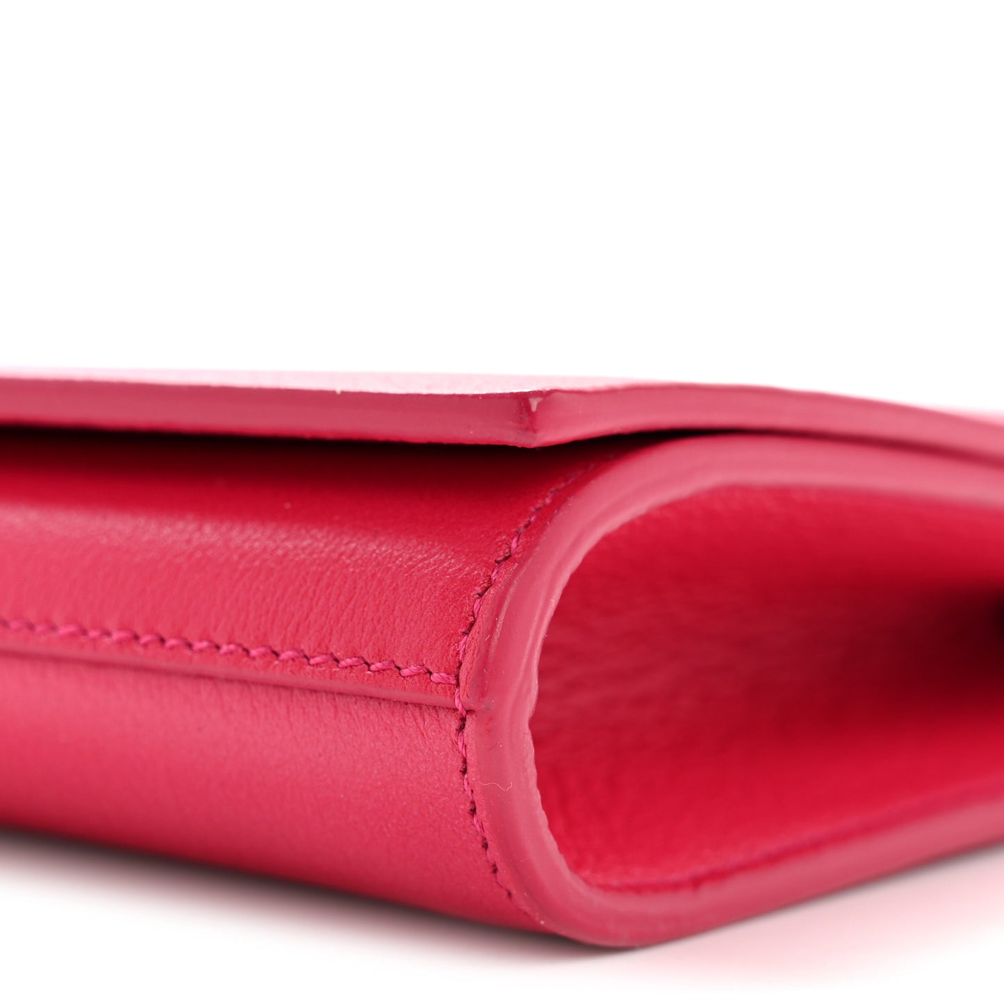 Calfskin Monogram Large Belle De Jour Clutch Lipstick Fuchsia