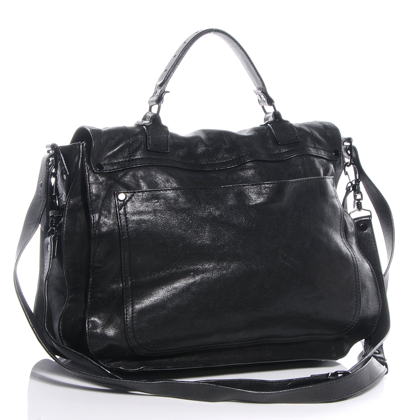 Lambskin PS1 Extra Large Satchel Black