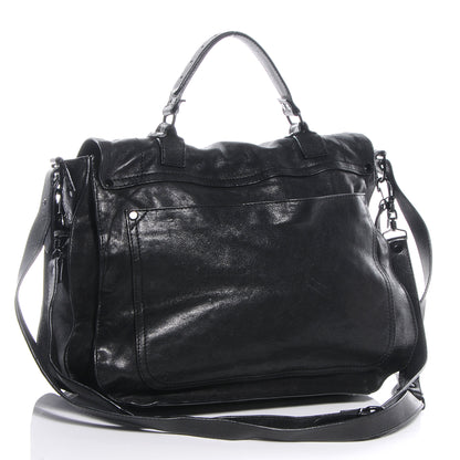 Proenza Schouler Lambskin PS1 Extra Large Satchel Black 3 of 7