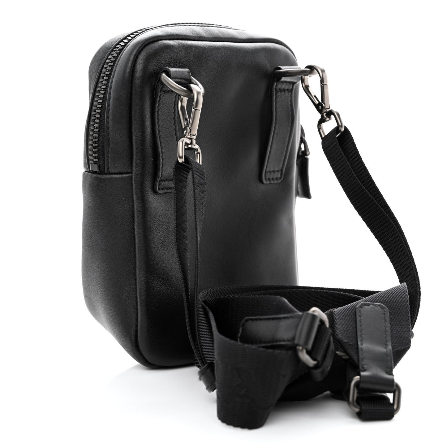 Tessuto Nappa Phone Case Crossbody Black