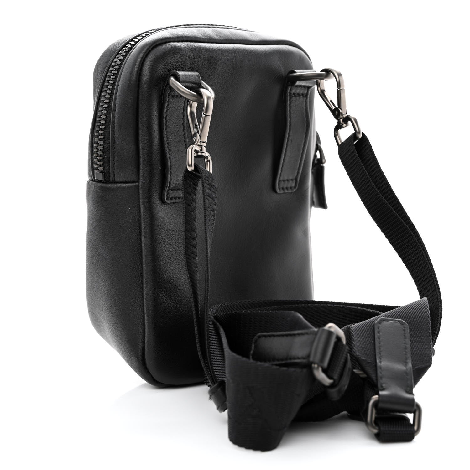 Prada Tessuto Nappa Phone Case Crossbody Black 3 of 11