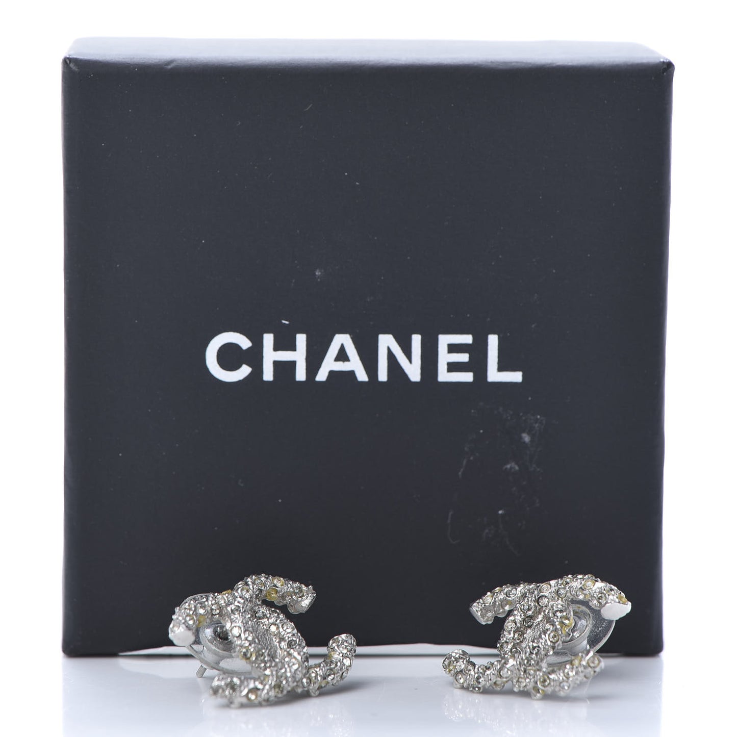 Crystal CC Earrings Silver
