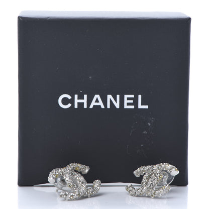 Chanel Crystal CC Earrings Silver 8 of 8