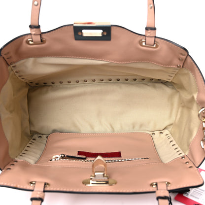 Valentino Garavani Vitello Small Rockstud Tote Skin Sorbet 4 of 7