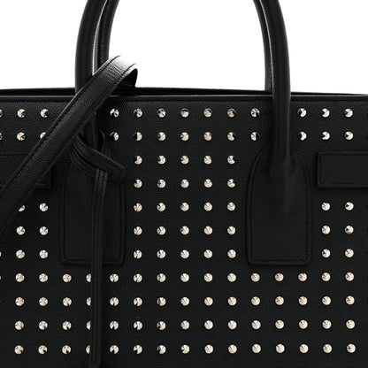 Saint Laurent Grain De Poudre Studded Small Sac De Jour Black 8 of 10
