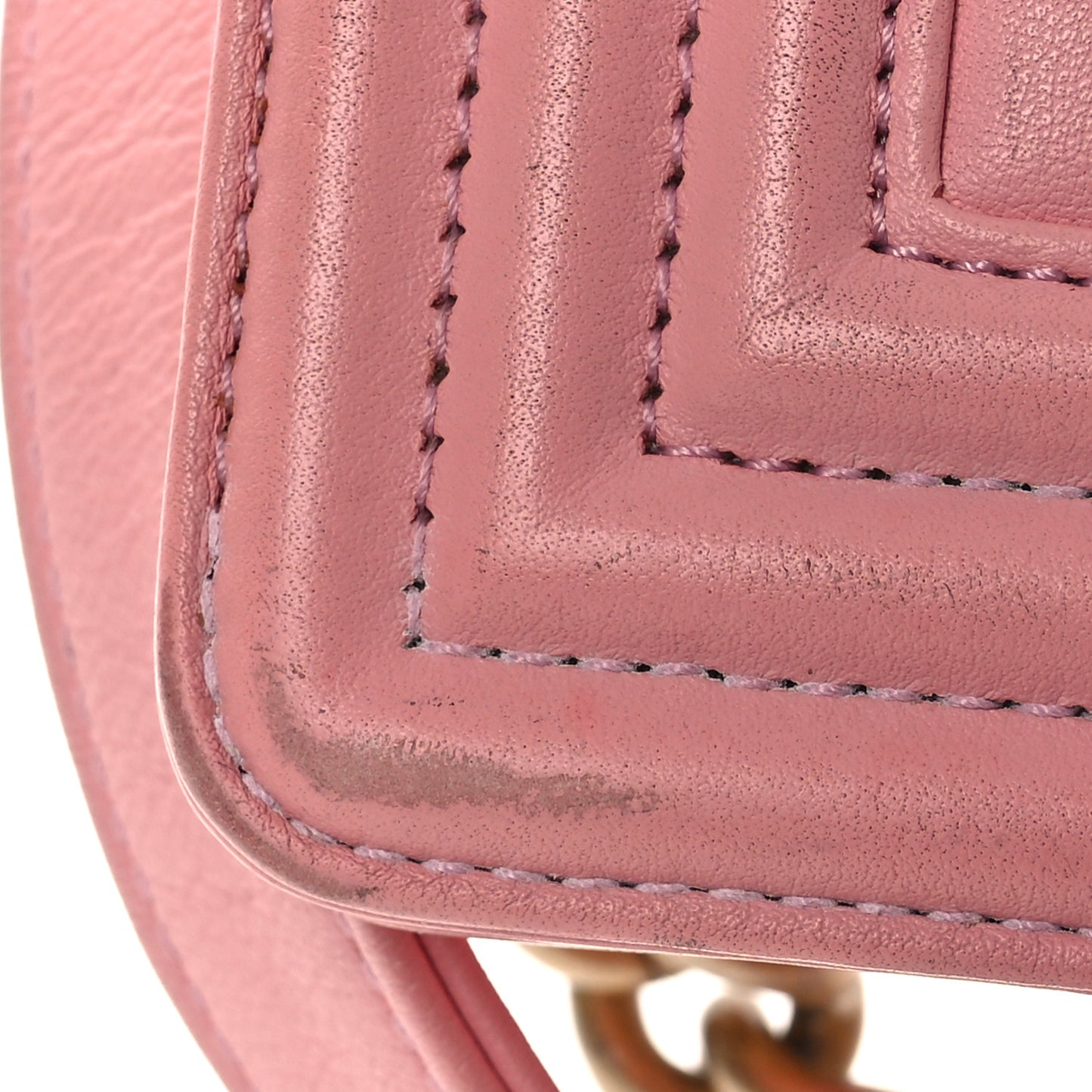 Lambskin Quilted Medium Boy Flap Light Pink