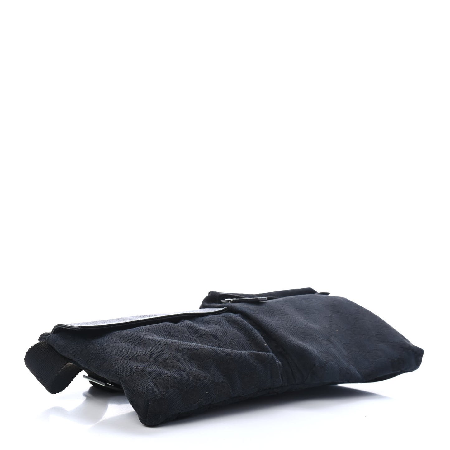 GG Monogram Double Pocket Belt Bag Black