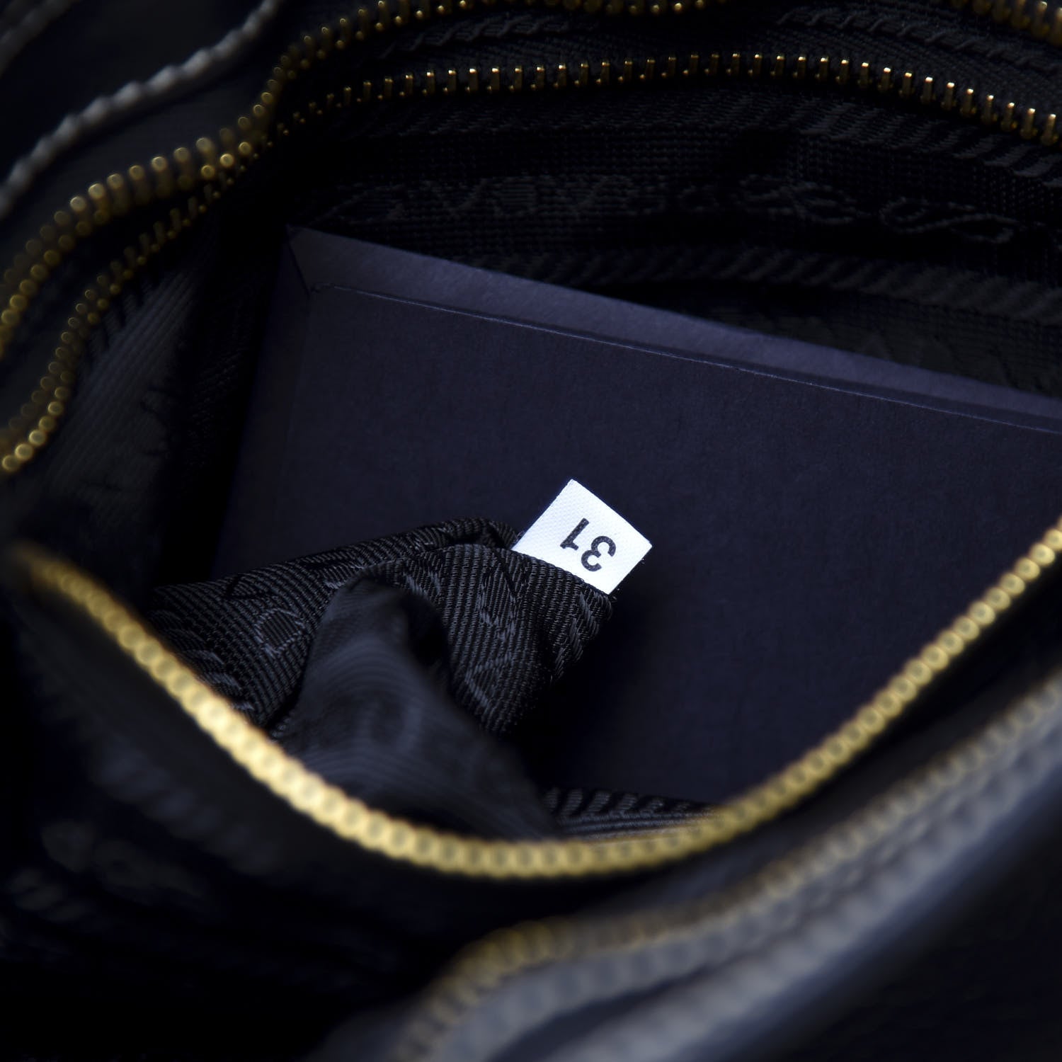 Prada Calfskin Metal Shoulder Bag Black Cuoio 6 of 10